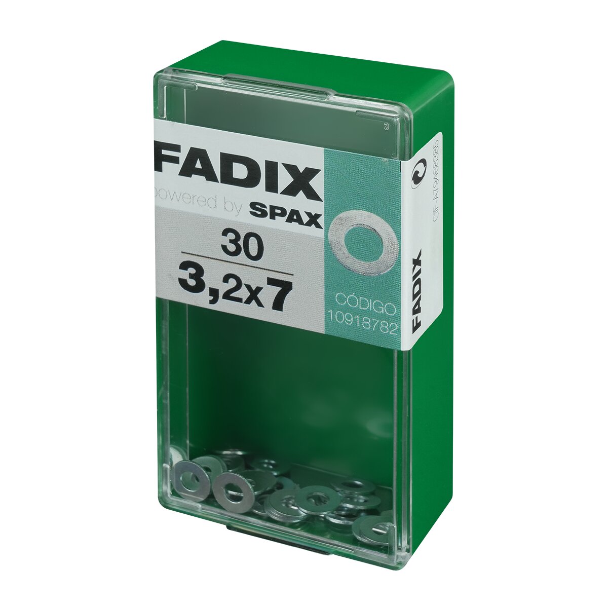 Arandela Plana Cincada Ø3,2 x Ø7 mm - Caja 30 Uds Zincado-2