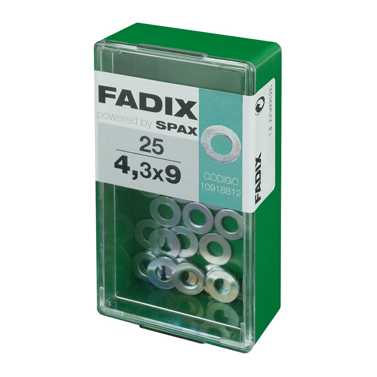 Arandela Plana Cincada Ø4,3 x Ø9 mm - Caja 25 Uds Zincado-2