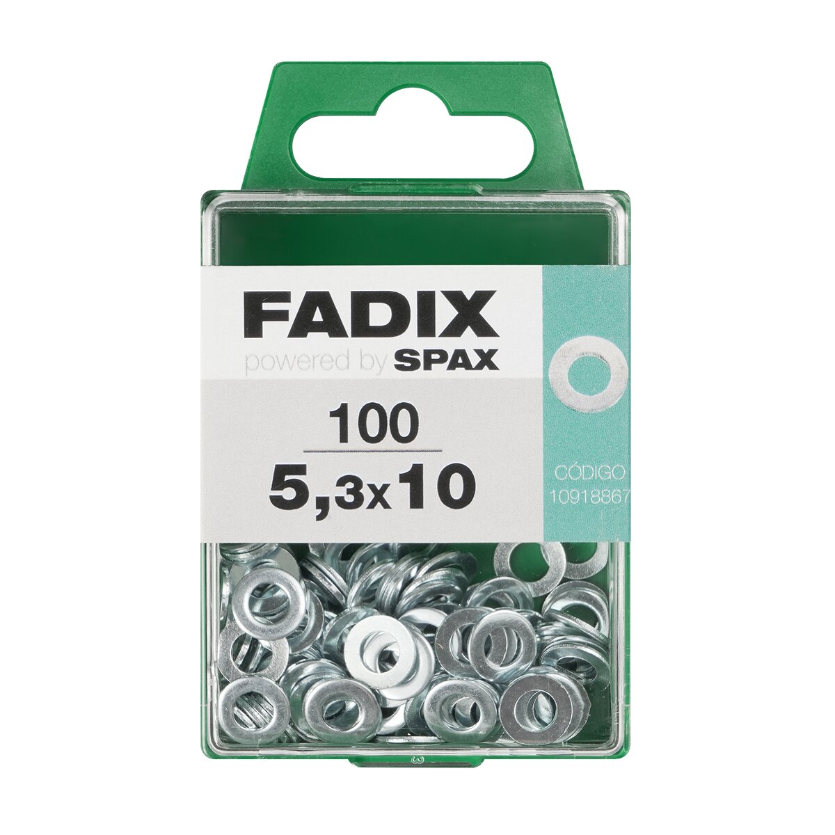 Imagen 0 de Arandela Plana Cincada Ø5,3 x Ø10 mm - Caja 100 Uds