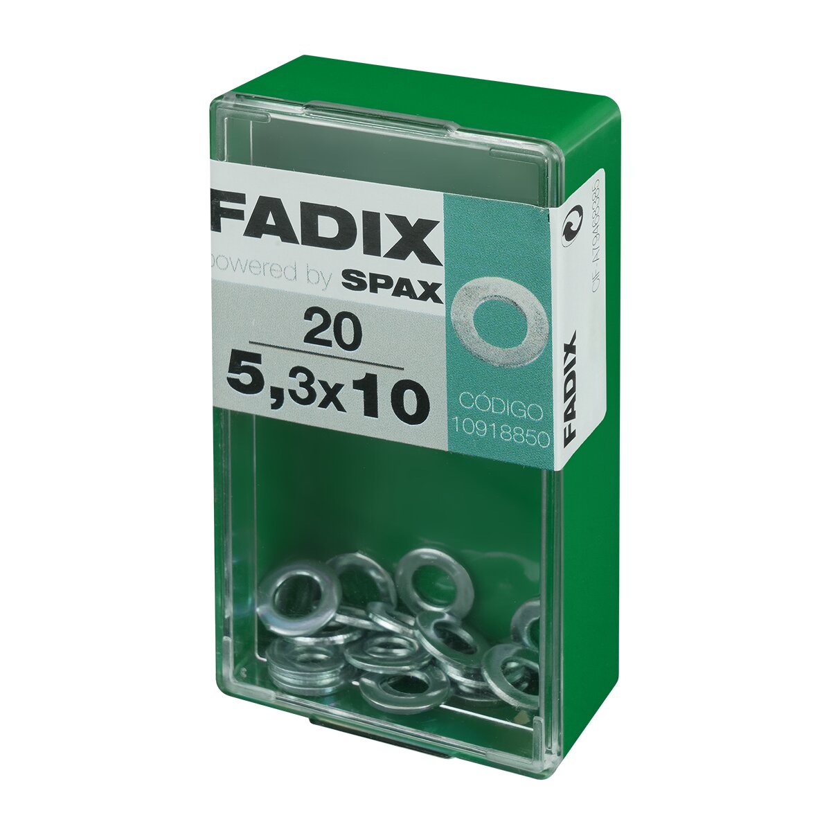 Arandela Plana Cincada Ø5,3 x Ø10 mm - Caja 20 Uds Zincado-2