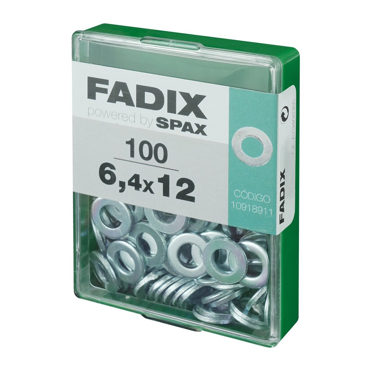 Arandela Plana Cincada Ø6,4 x Ø12 mm - Caja 100 Uds Zincado-2