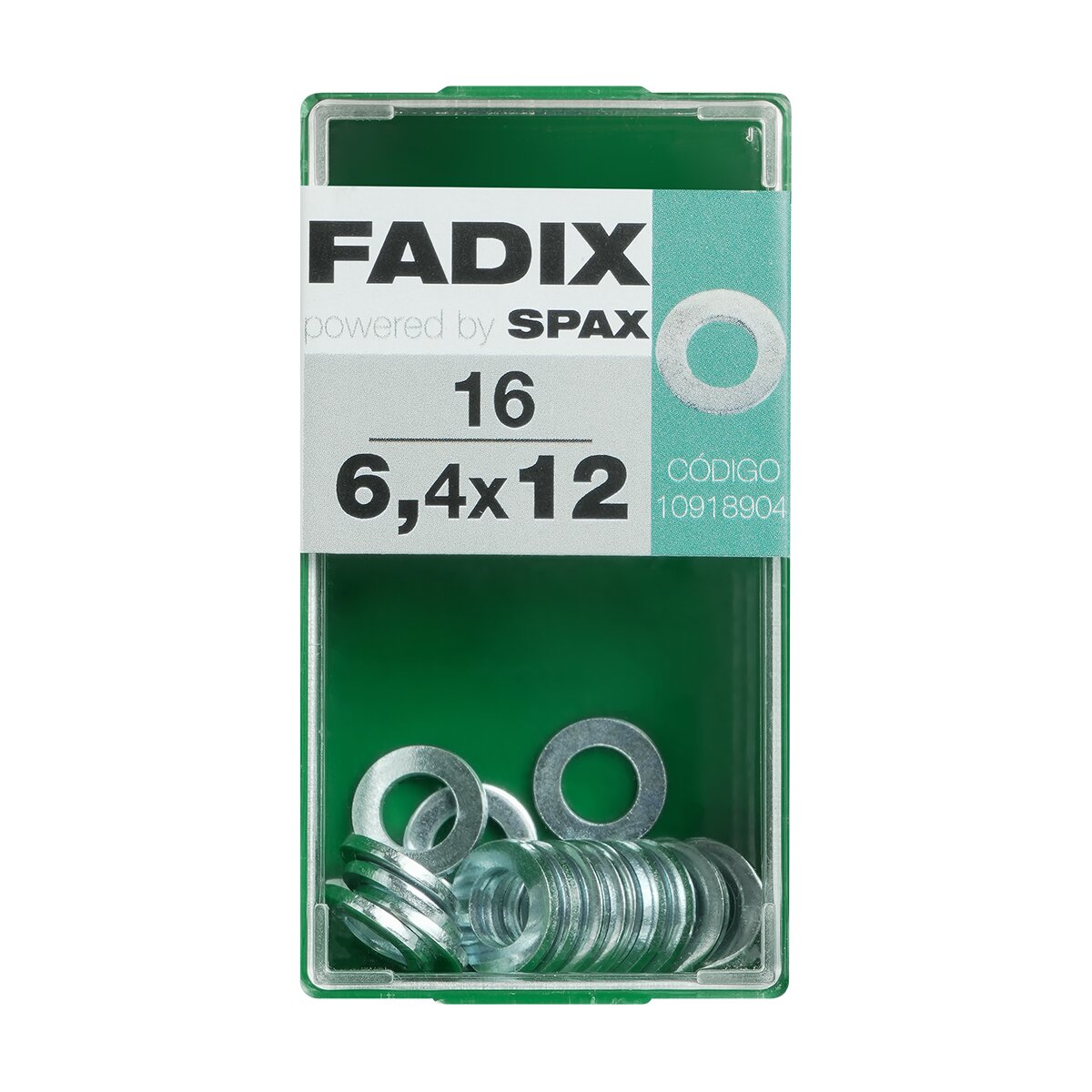 Arandela Plana Cincada Ø6,4 x Ø12 mm - Caja 16 Uds Zincado-1