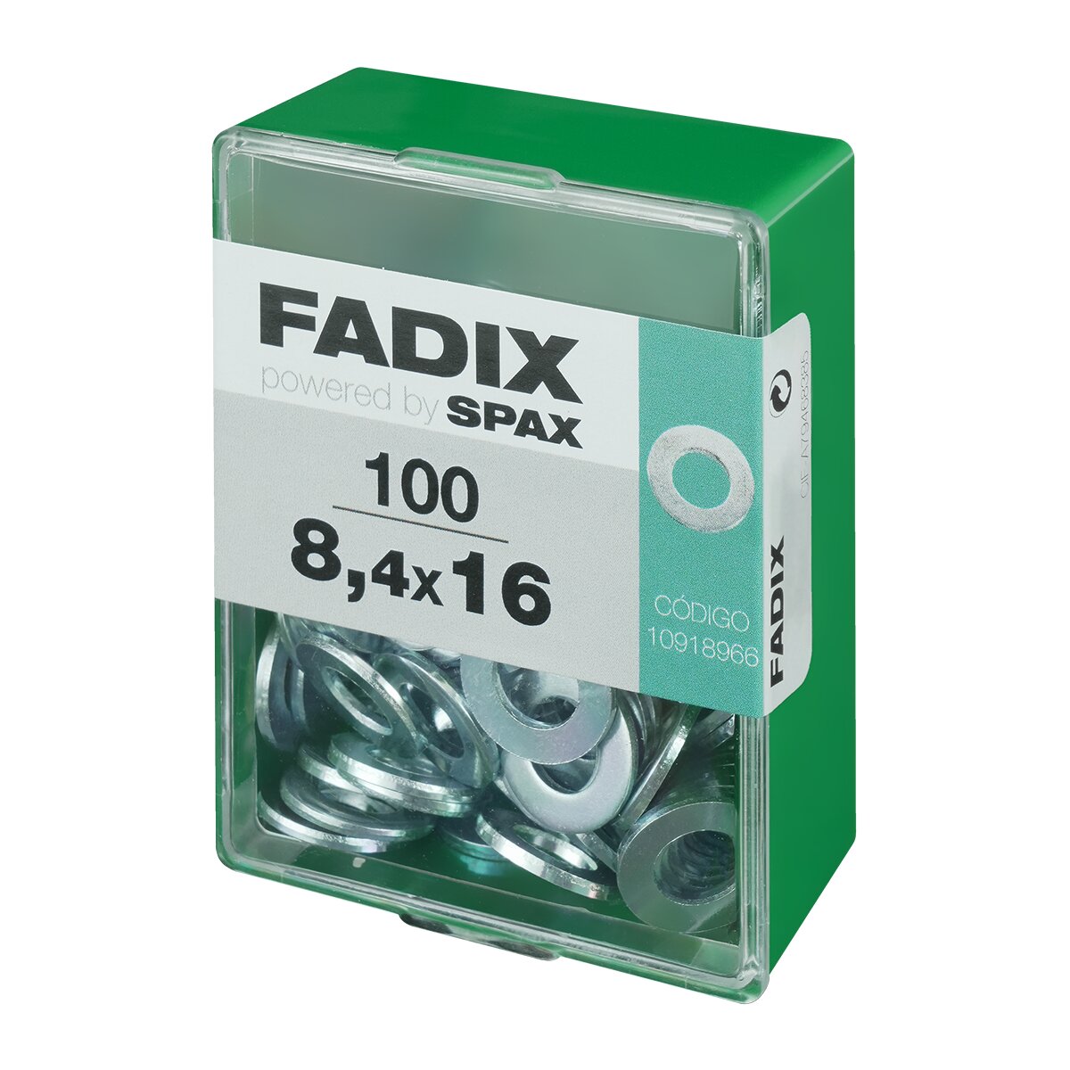 Arandela Plana Cincada Ø8,4 x Ø16 mm - Caja 100 Uds Zincado-2
