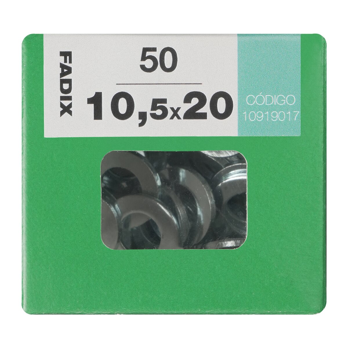 Arandela Plana Cincada Ø10,5 x Ø20 mm - Caja 50 Uds Zincado-1
