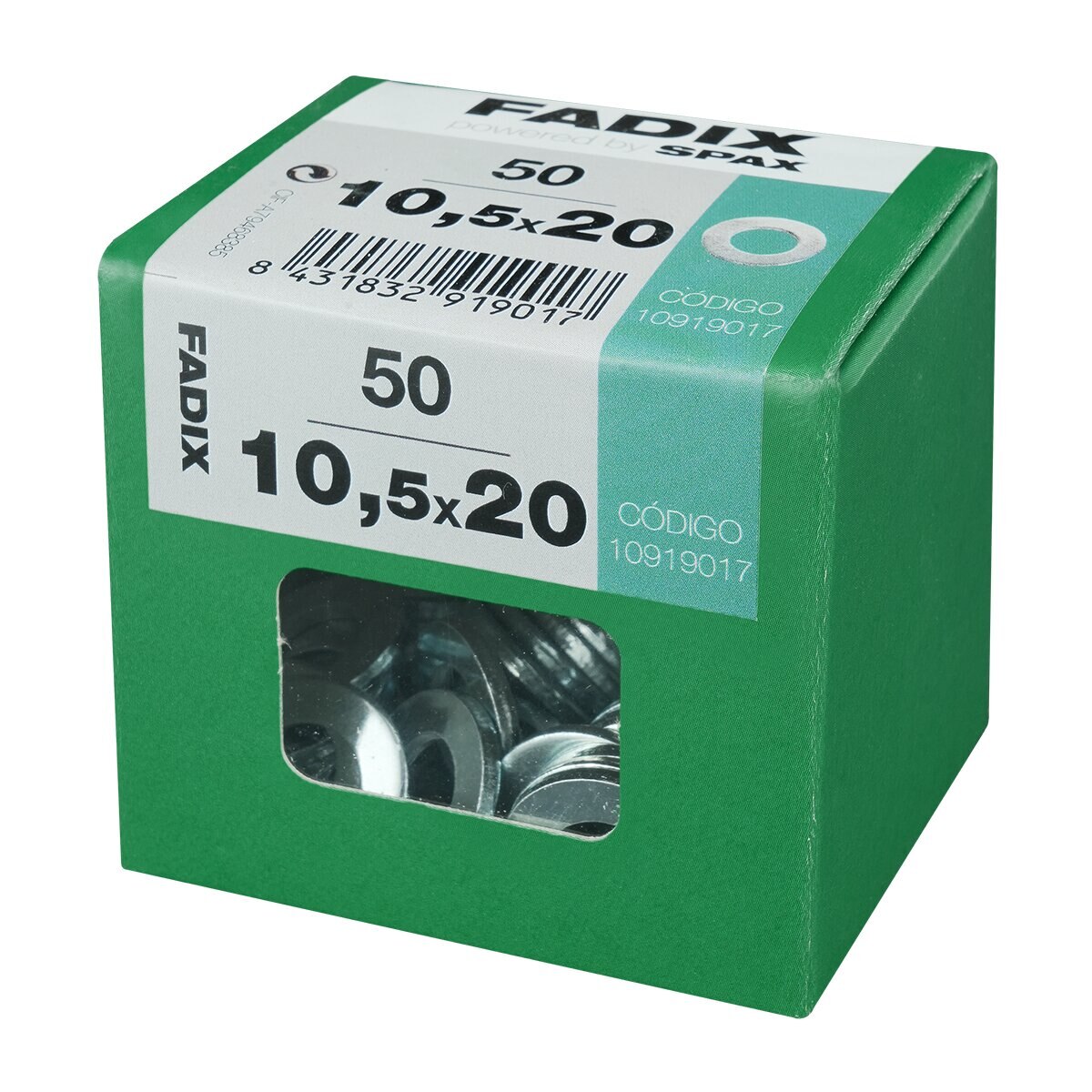 Arandela Plana Cincada Ø10,5 x Ø20 mm - Caja 50 Uds Zincado-2
