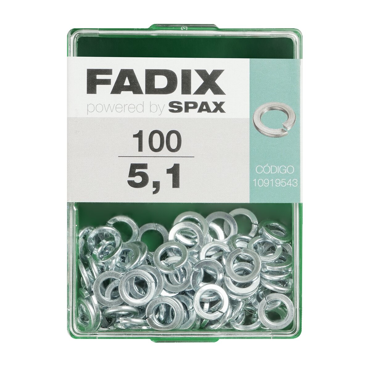 Imagen 0 de Arandela Grower de Presión Cincada Ø5,1 mm - Caja 100 Uds