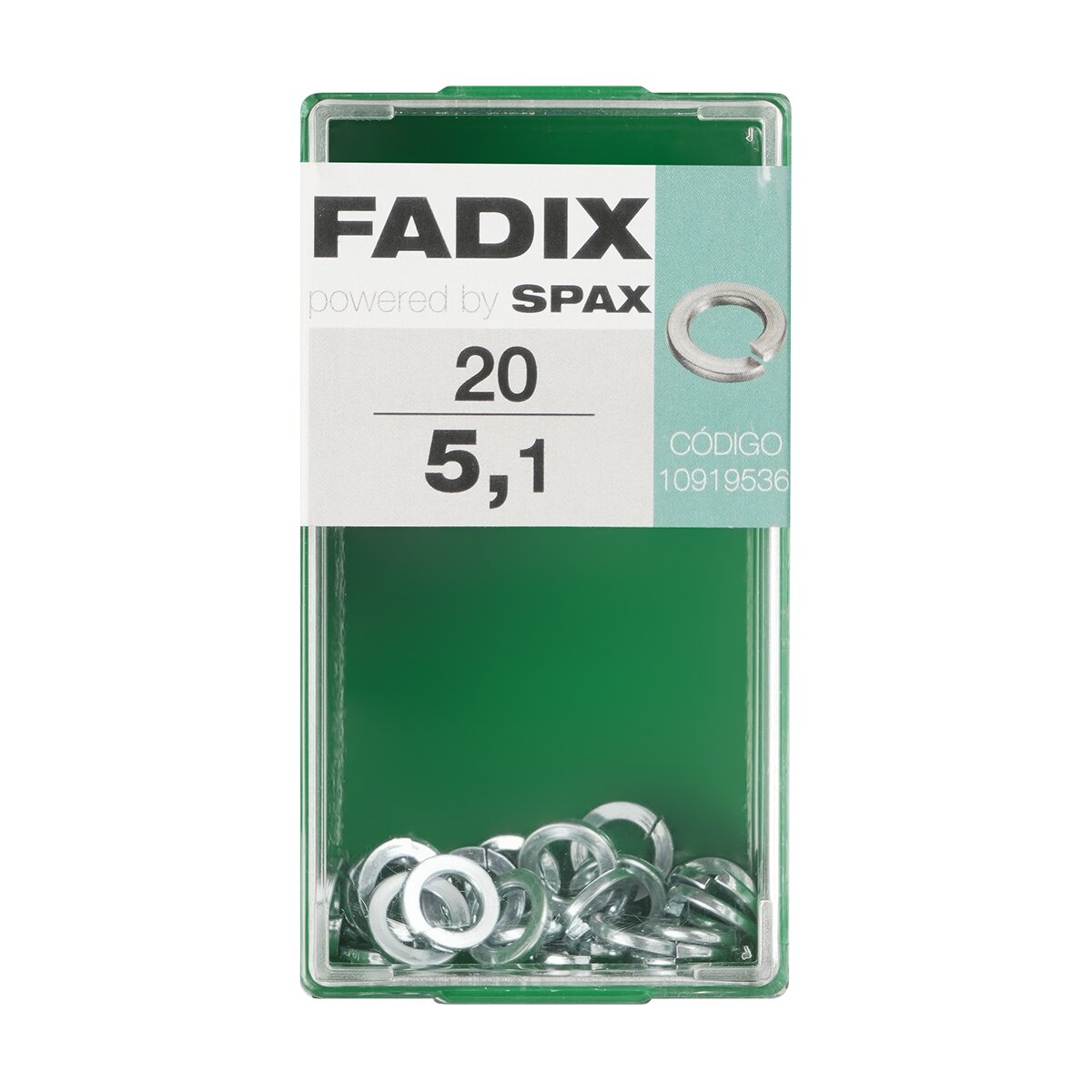 Imagen 0 de Arandela Grower de Presión Cincada Ø5,1 mm - Caja 20 Uds