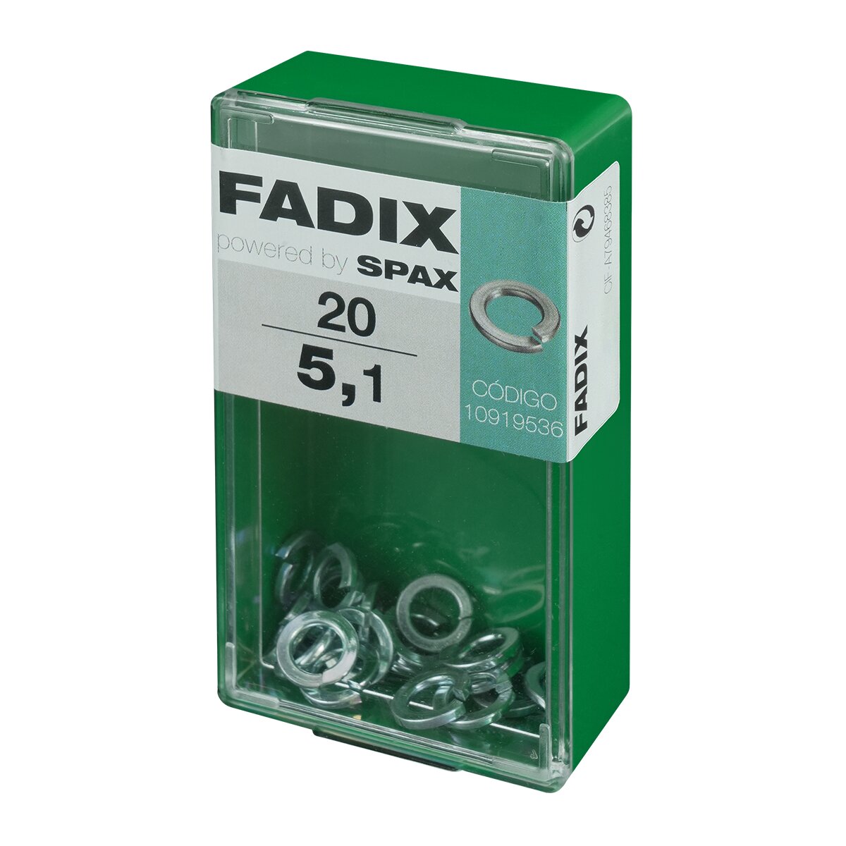Arandela Grower de Presión Cincada Ø5,1 mm - Caja 20 Uds Zincado-2