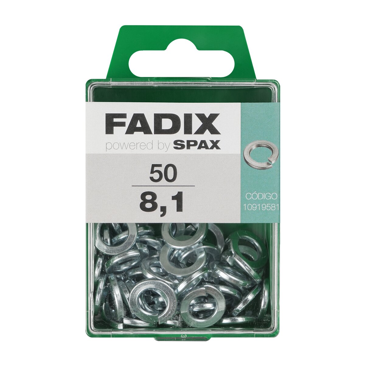 Imagen 0 de Arandela Grower de Presión Cincada Ø8,1 mm - Caja 50 Uds