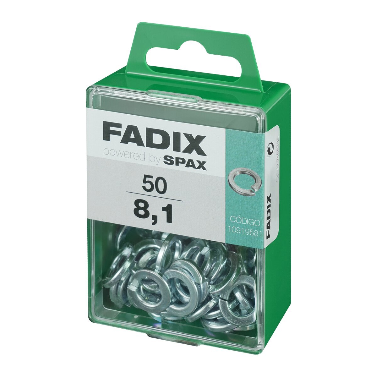 Arandela Grower de Presión Cincada Ø8,1 mm - Caja 50 Uds Zincado-2