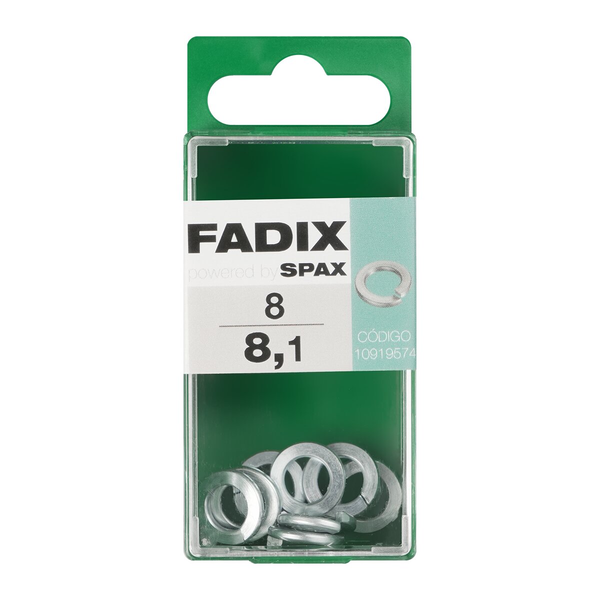 Imagen 0 de Arandela Grower de Presión Cincada Ø8,1 mm - Caja 8 Uds