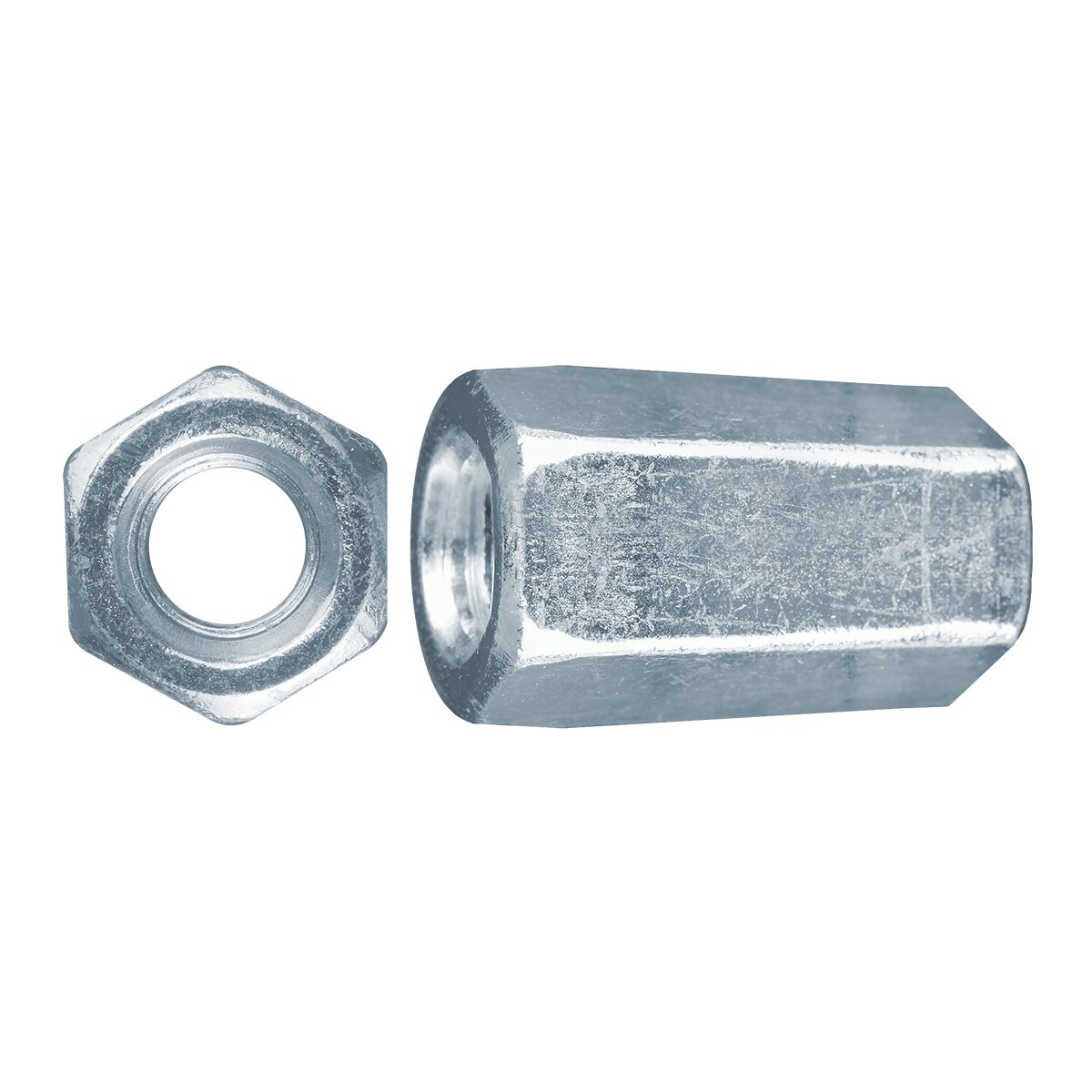 Tuerca Hexagonal para Unión Varillas M6 x 30 mm - Caja 2 Uds Zincado-3
