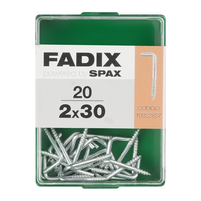 Imagen 0 de Alcayata Roscada Cinc Ø2 x 30 mm - Caja 20 Uds