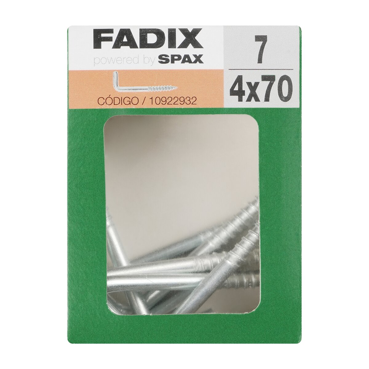 Imagen 0 de Alcayata Roscada Cinc Ø4 x 70 mm - Caja 7 Uds