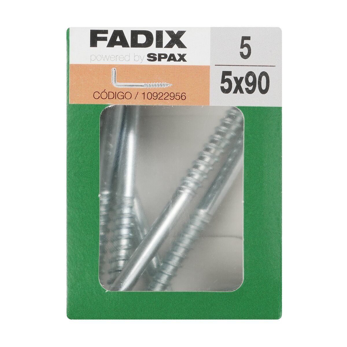 Imagen 0 de Alcayata Roscada Cinc Ø5 x 90 mm - Caja 5 Uds