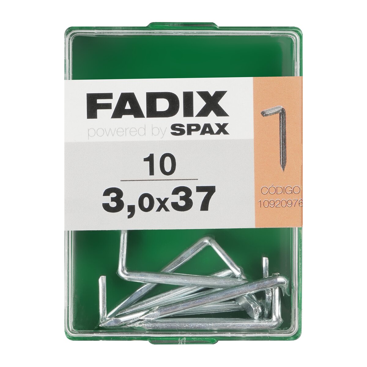 Imagen 0 de Alcayata Hierro Clavar Ø3 x 37 mm - Caja 10 Uds