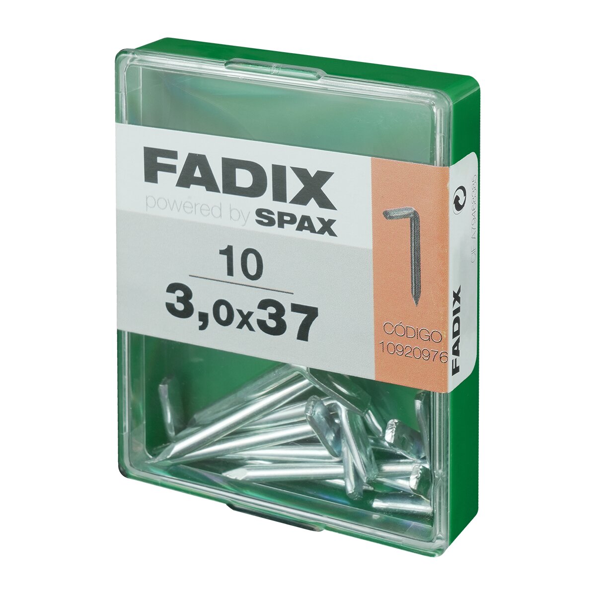 Alcayata Hierro Clavar Ø3 x 37 mm - Caja 10 Uds Zincado-2