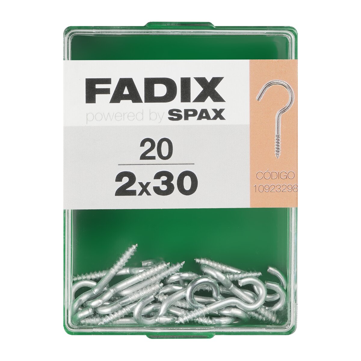 Imagen 0 de Hembrilla Abierta Cinc Ø2 x 30 mm - Caja 20 Uds