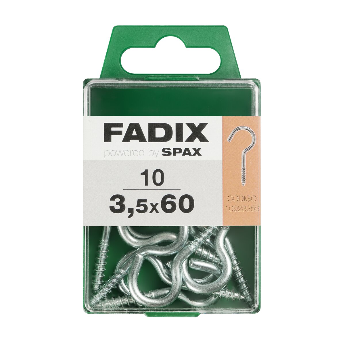 Imagen 0 de Hembrilla Abierta Cinc Ø3,5 x 60 mm - Caja 10 Uds