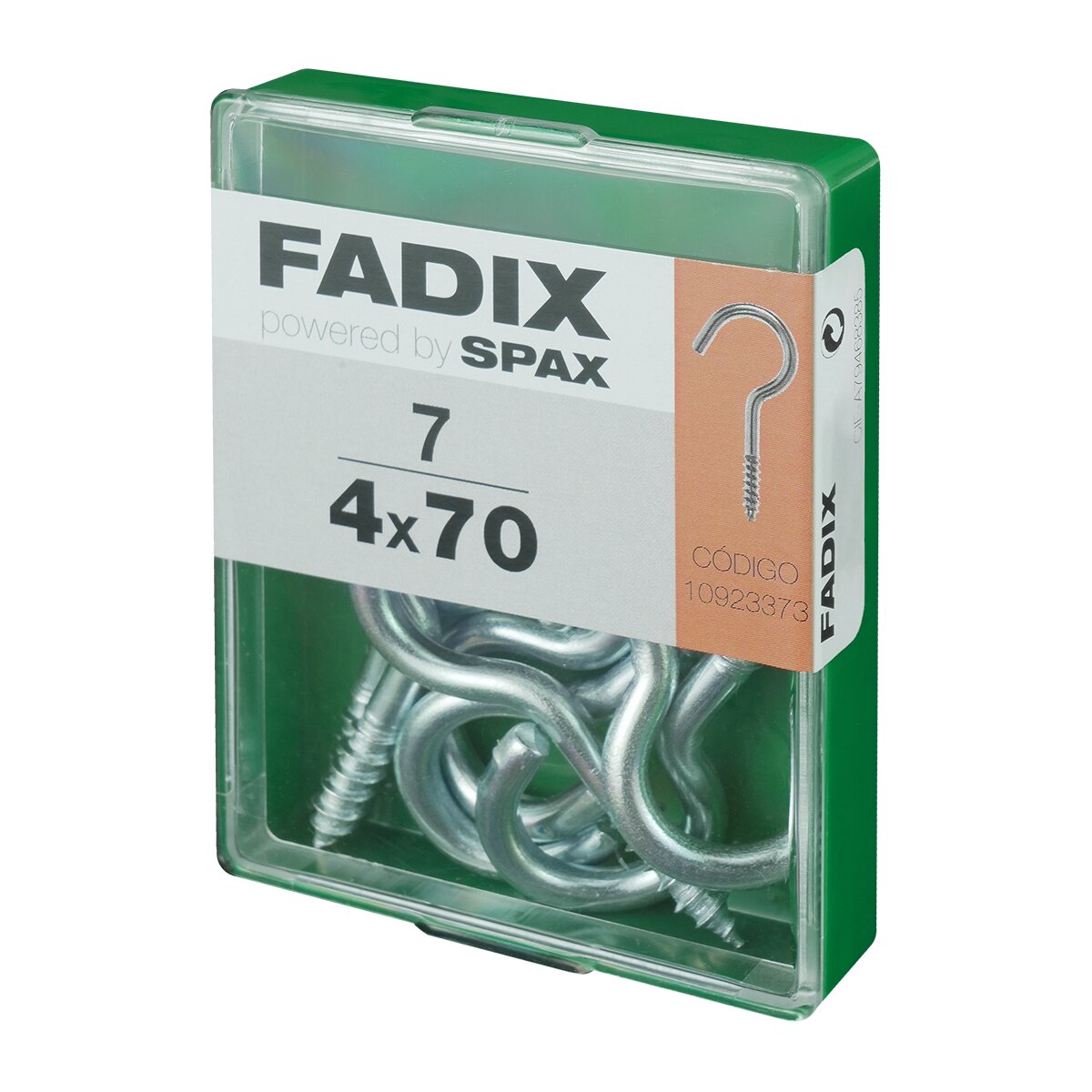Hembrilla Abierta Cinc Ø4 x 70 mm - Caja 7 Uds Zincado-2