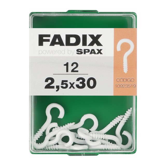 Imagen 0 de Hembrilla Abierta Blanca Ø2,5 x 30 mm - Caja 12 Uds