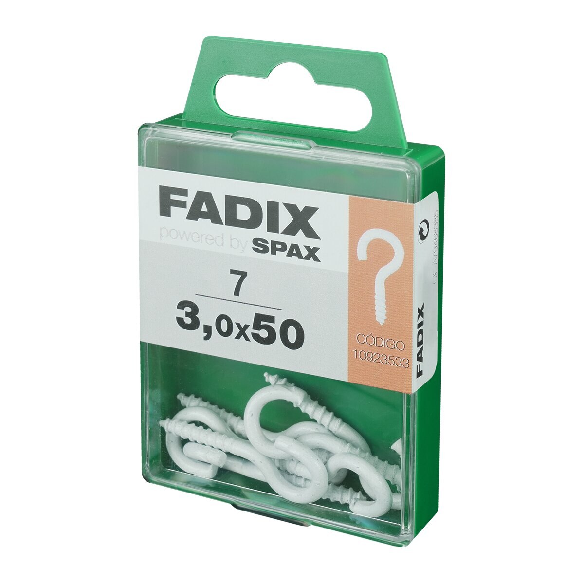 Hembrilla Abierta Blanca Ø3 x 50 mm - Caja 7 Uds Blanco-2