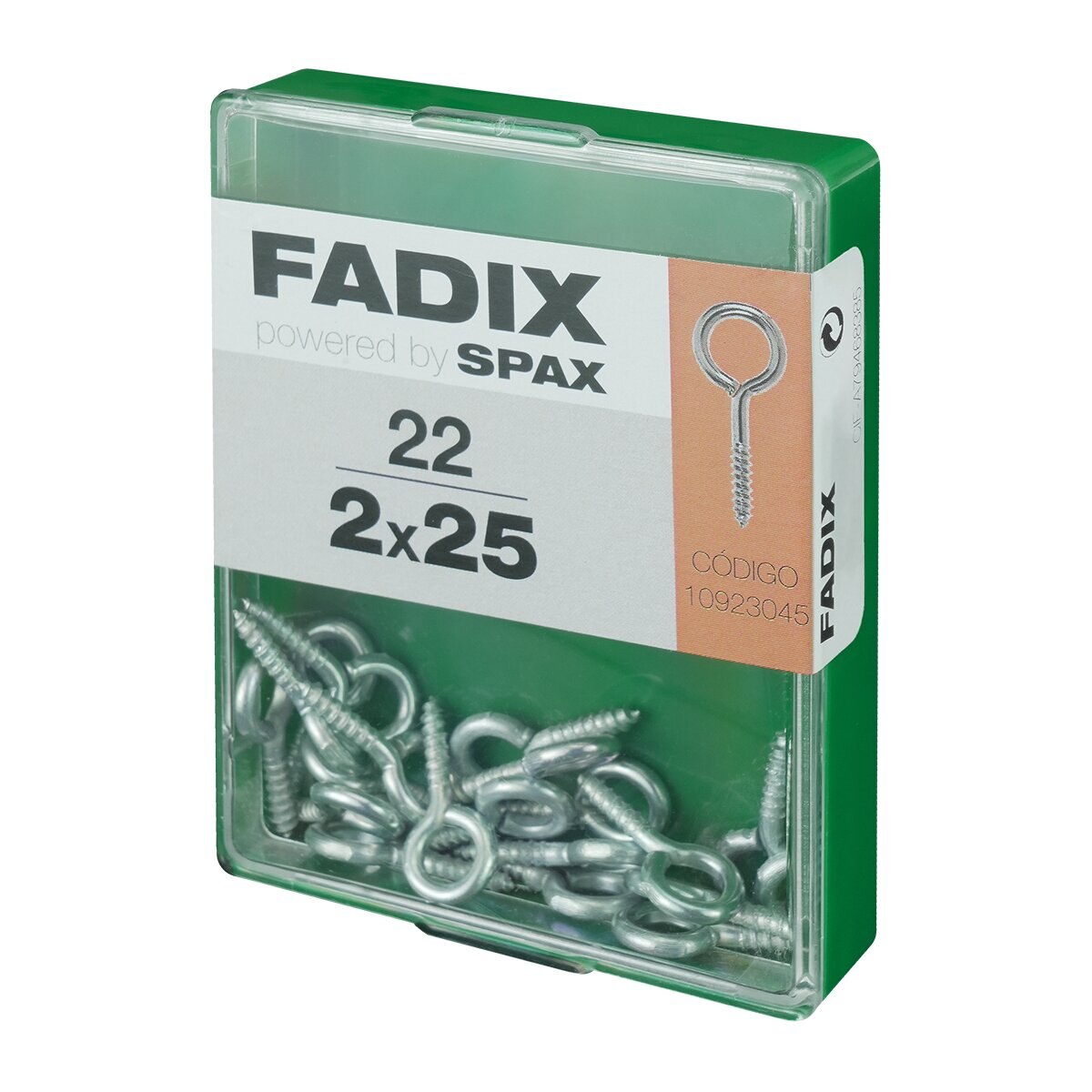 Hembrilla Cerrada Cinc Ø2 x 25 mm - Caja 22 Uds Blanco-2