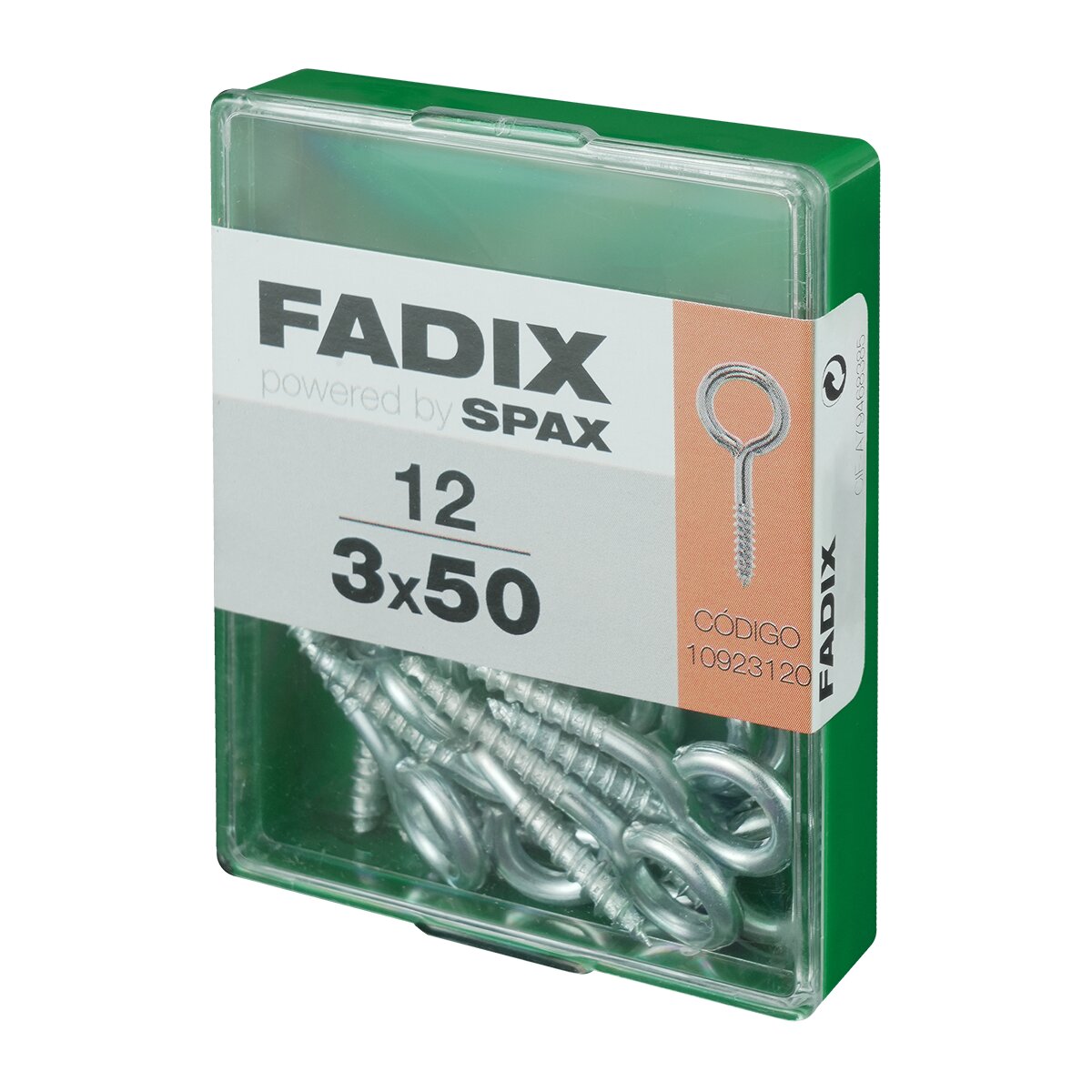 Hembrilla Cerrada Cinc Ø3 x 50 mm - Caja 12 Uds Zincado-2