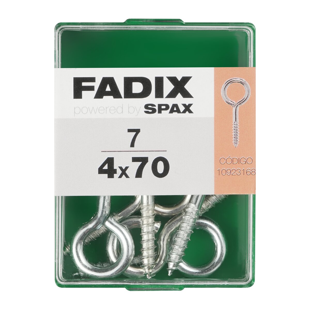 Imagen 0 de Hembrilla Cerrada Cinc Ø4 x 70 mm - Caja 7 Uds
