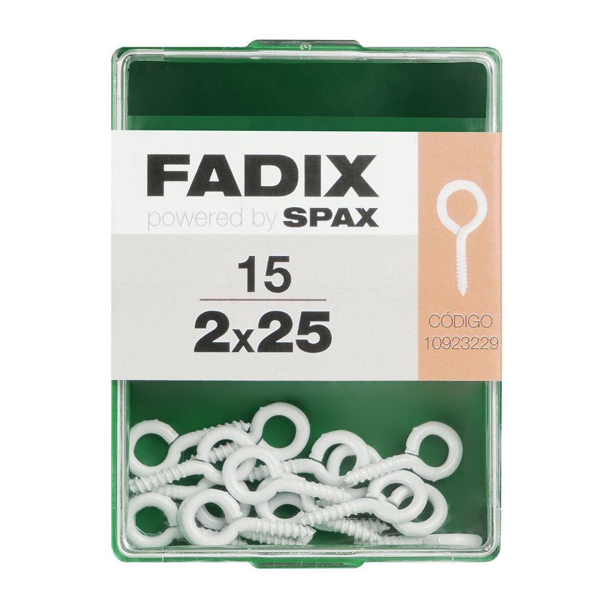Imagen 0 de Hembrilla Cerrada Blanca Ø2 x 25 mm - Caja 15 Uds