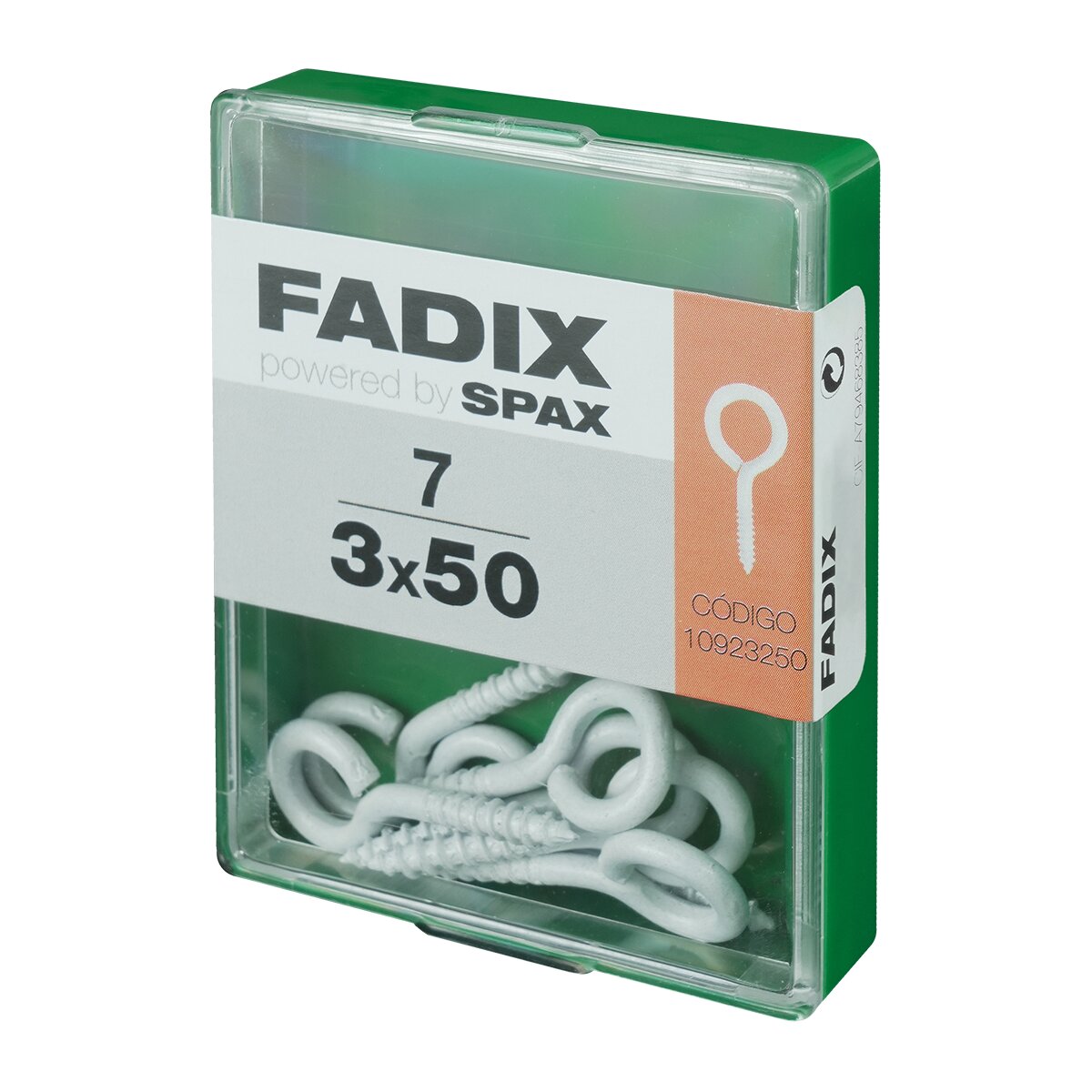 Hembrilla Cerrada Blanca Ø3 x 50 mm - Caja 7 Uds Blanco-2