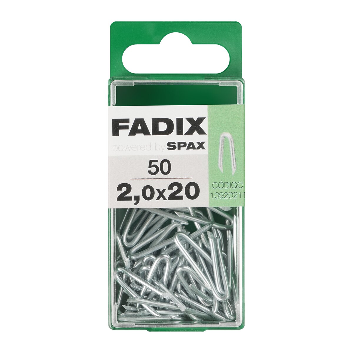 Imagen 0 de Grampillones Cincados 2 x 20 mm - Caja 50 Uds