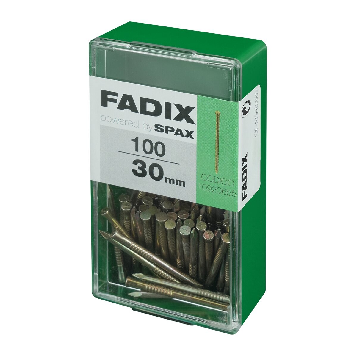 Clavo Acero Cabeza Perdida 30 mm - Caja 100 Uds Zincado-2