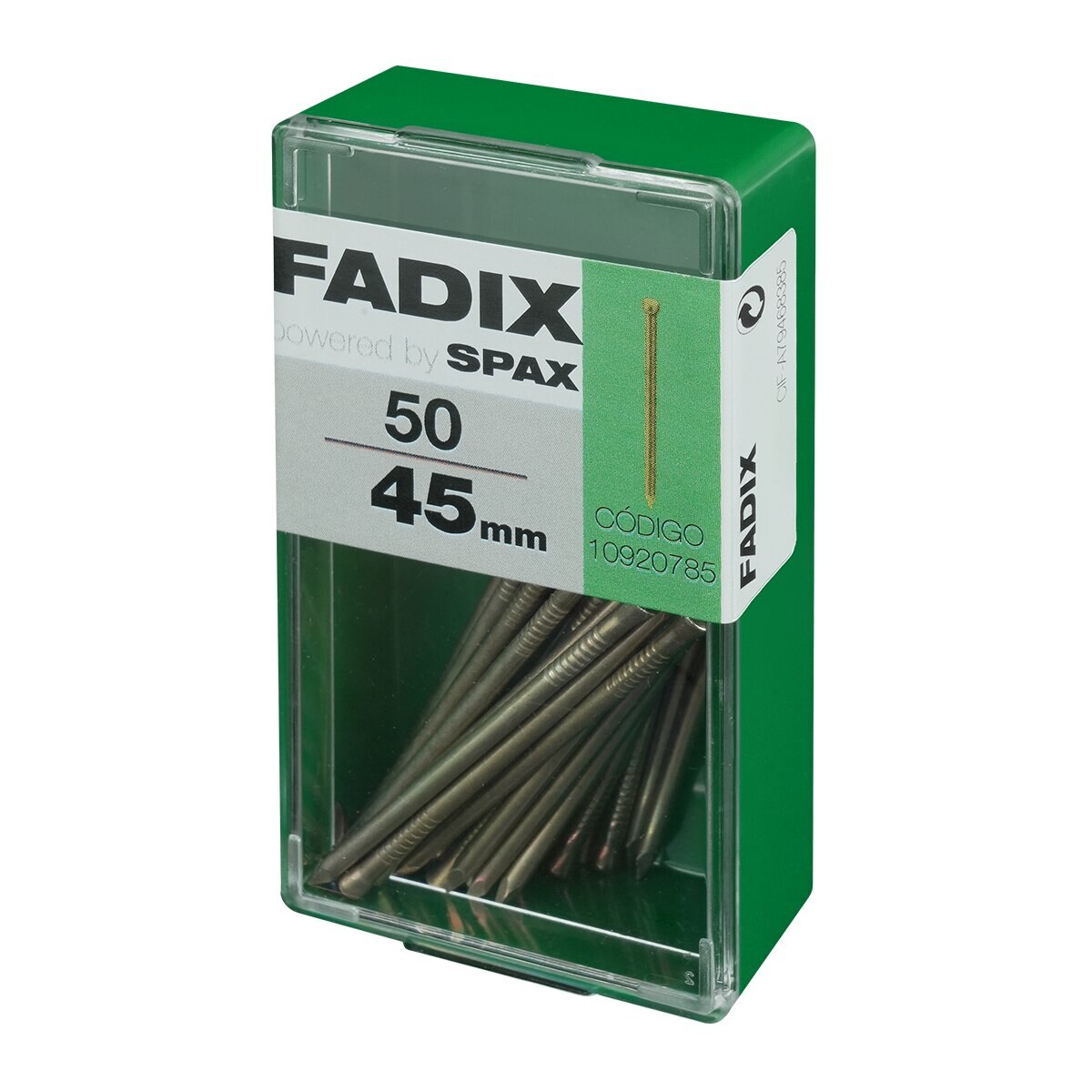 Clavo Acero Cabeza Perdida 45 mm - Caja 50 Uds Zincado-2