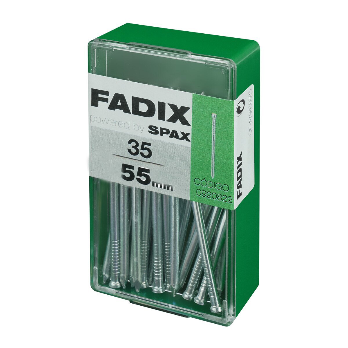 Clavo Acero Cabeza Perdida 55 mm - Caja 35 Uds Zincado-2