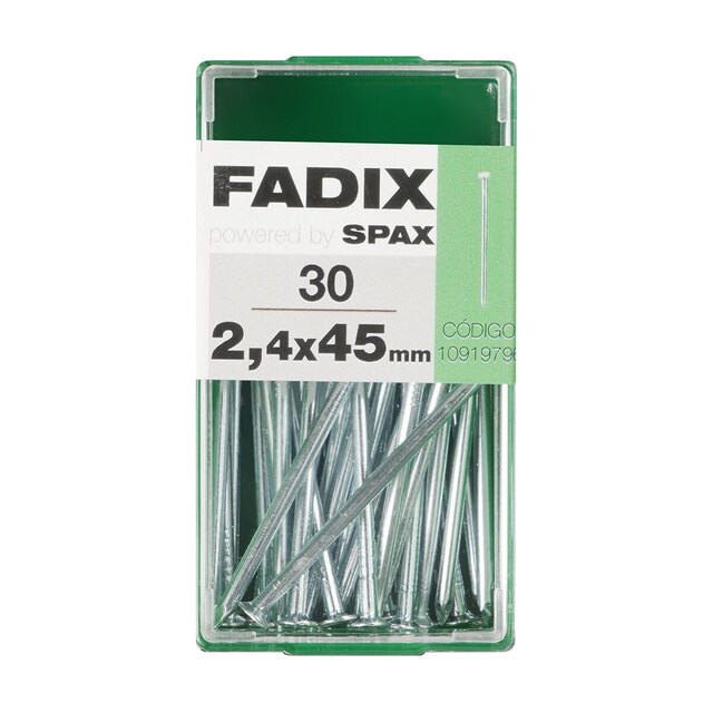 Imagen 0 de Clavo Acero Cabeza Plana Ø2,4 x 45 mm - Caja 30 Uds