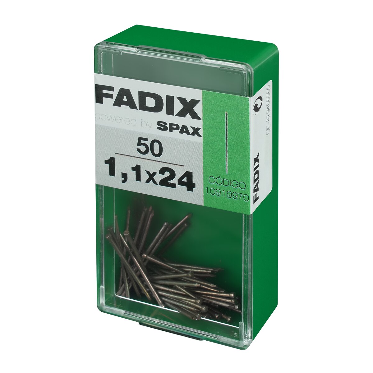 Clavo Moldura Acero Ø1,1 x 24 mm - Caja 50 Uds Zincado-2