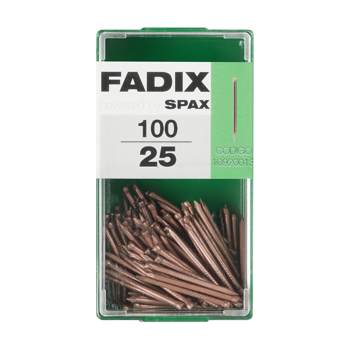 FADIX - Clavo Acero Rodapiés Ø1,5 x 25 mm - Caja 100 Uds.