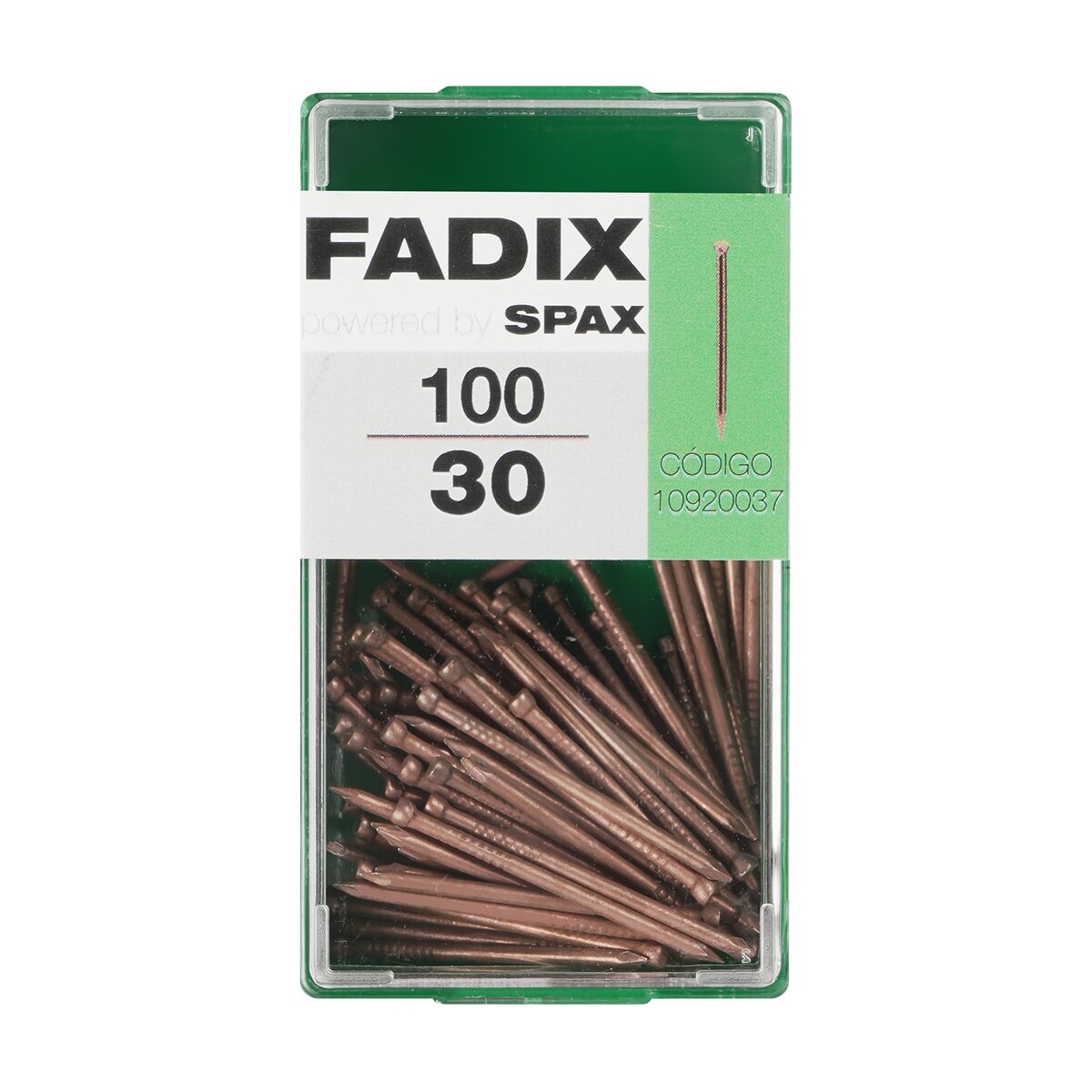 FADIX - Clavo Acero Rodapiés Ø1,5 x 30 mm - Caja 100 Uds.