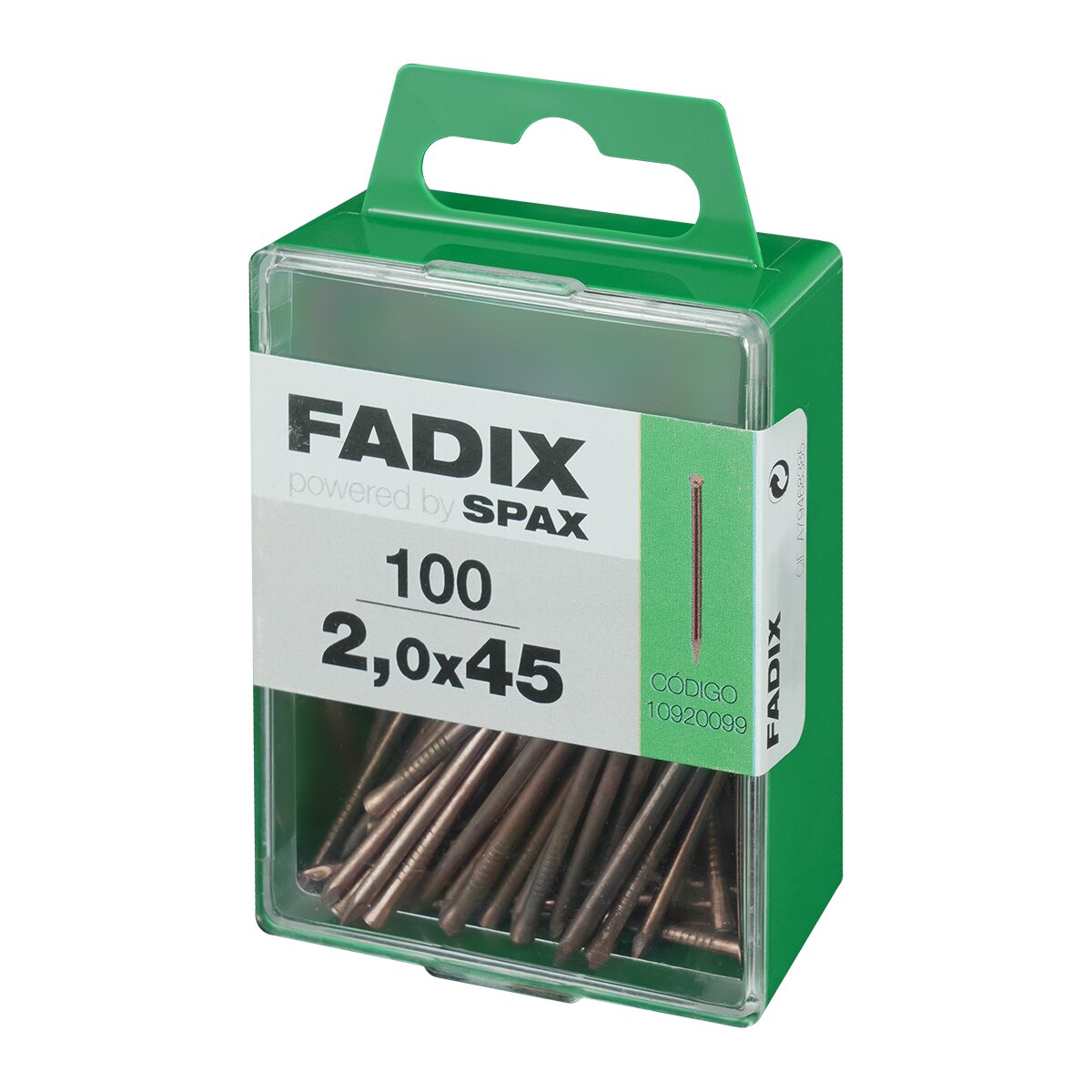 Clavo Acero Rodapiés Ø2 x 45 mm - Caja 100 Uds Zincado-2