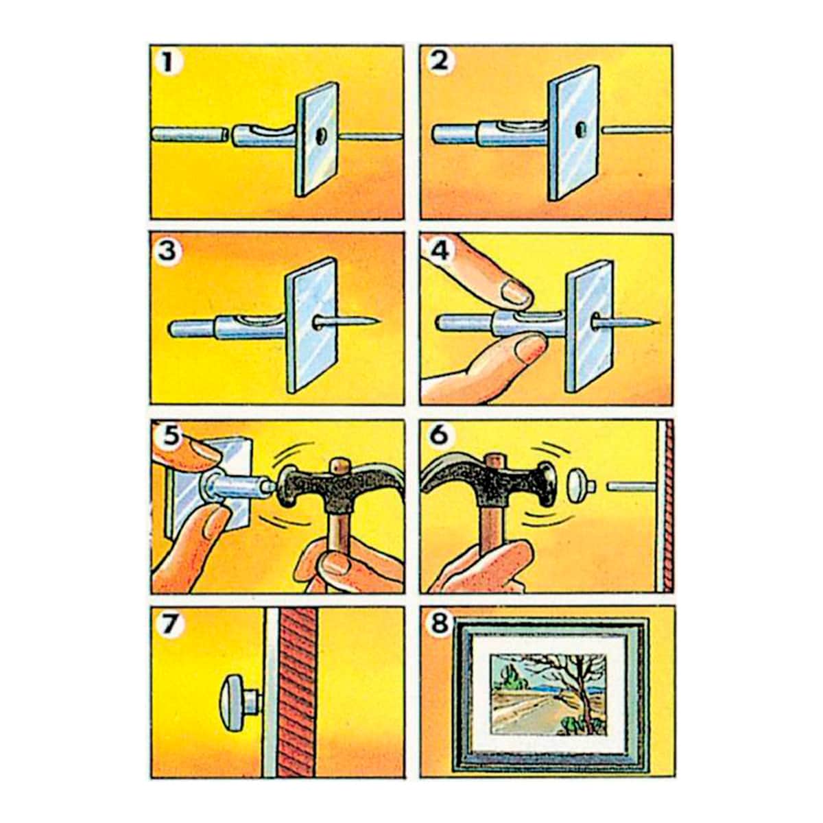 Pregos de Suporte Universal 20 Unid. Aço / Branco-4