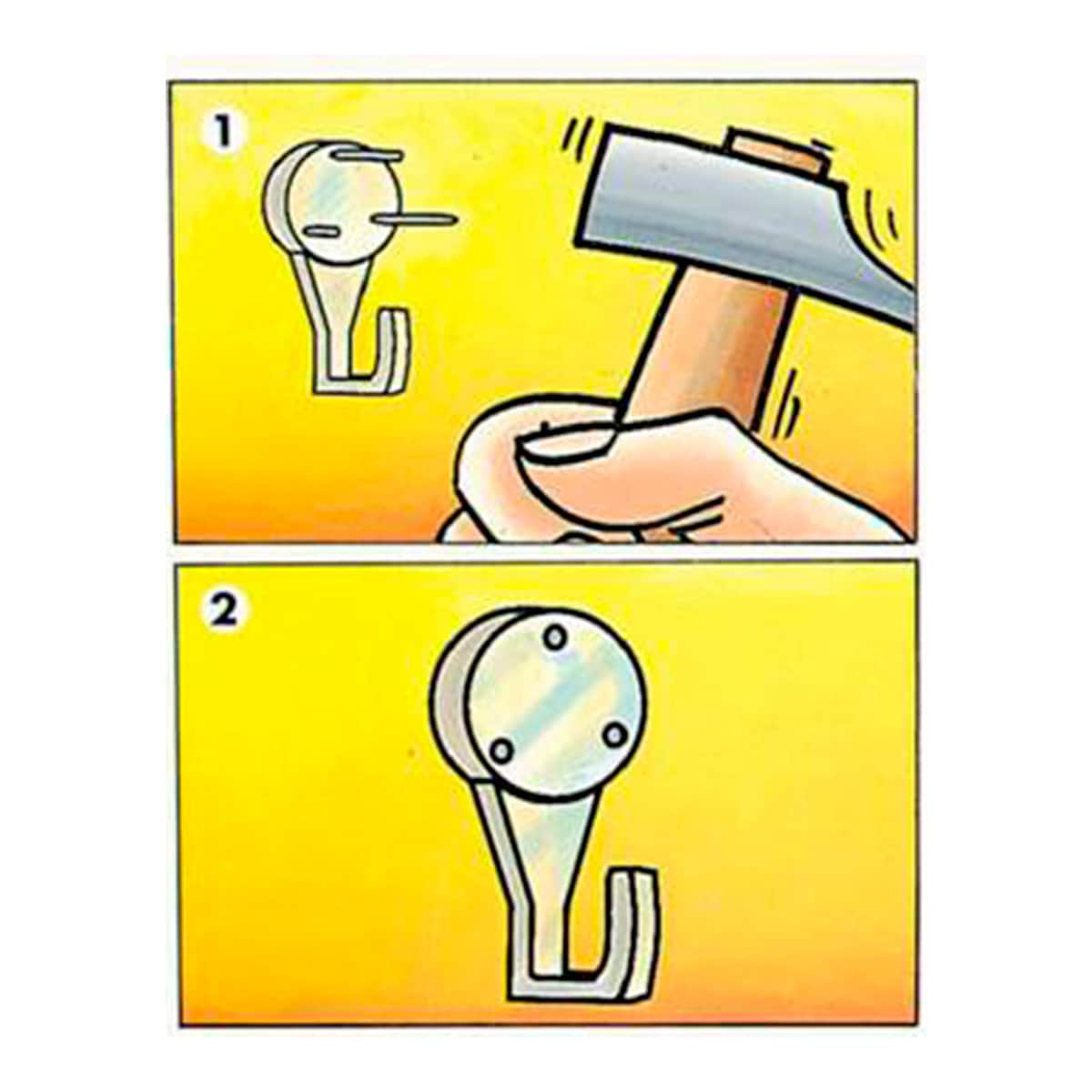 Suporte para Quadros de Gancho Curto 4 Unid. Aço / Branco-5