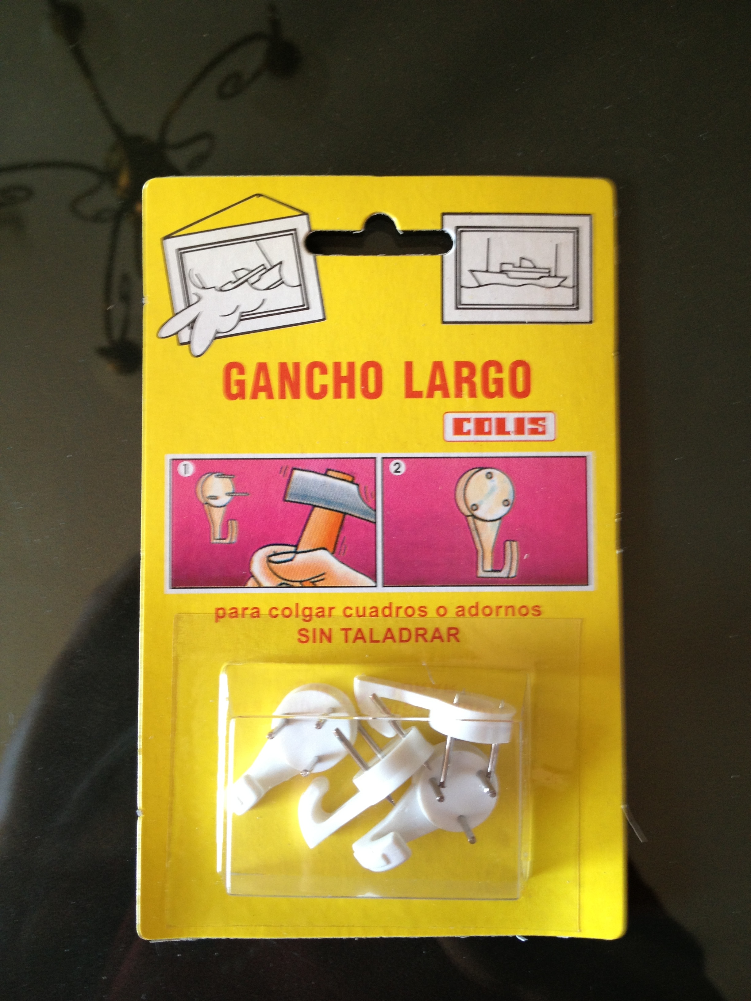 Imagem 0 de Suporte para Quadros de Gancho Comprido 4 Unid.