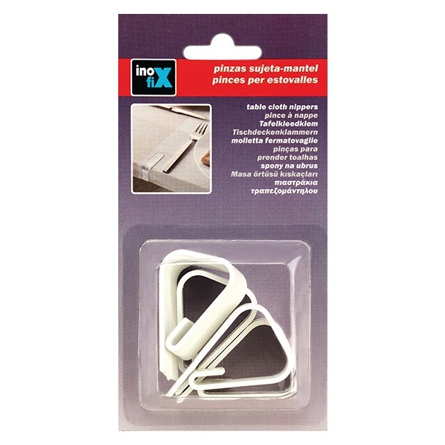 Pinza Sujeta Manteles 4 Uds Blanco-2