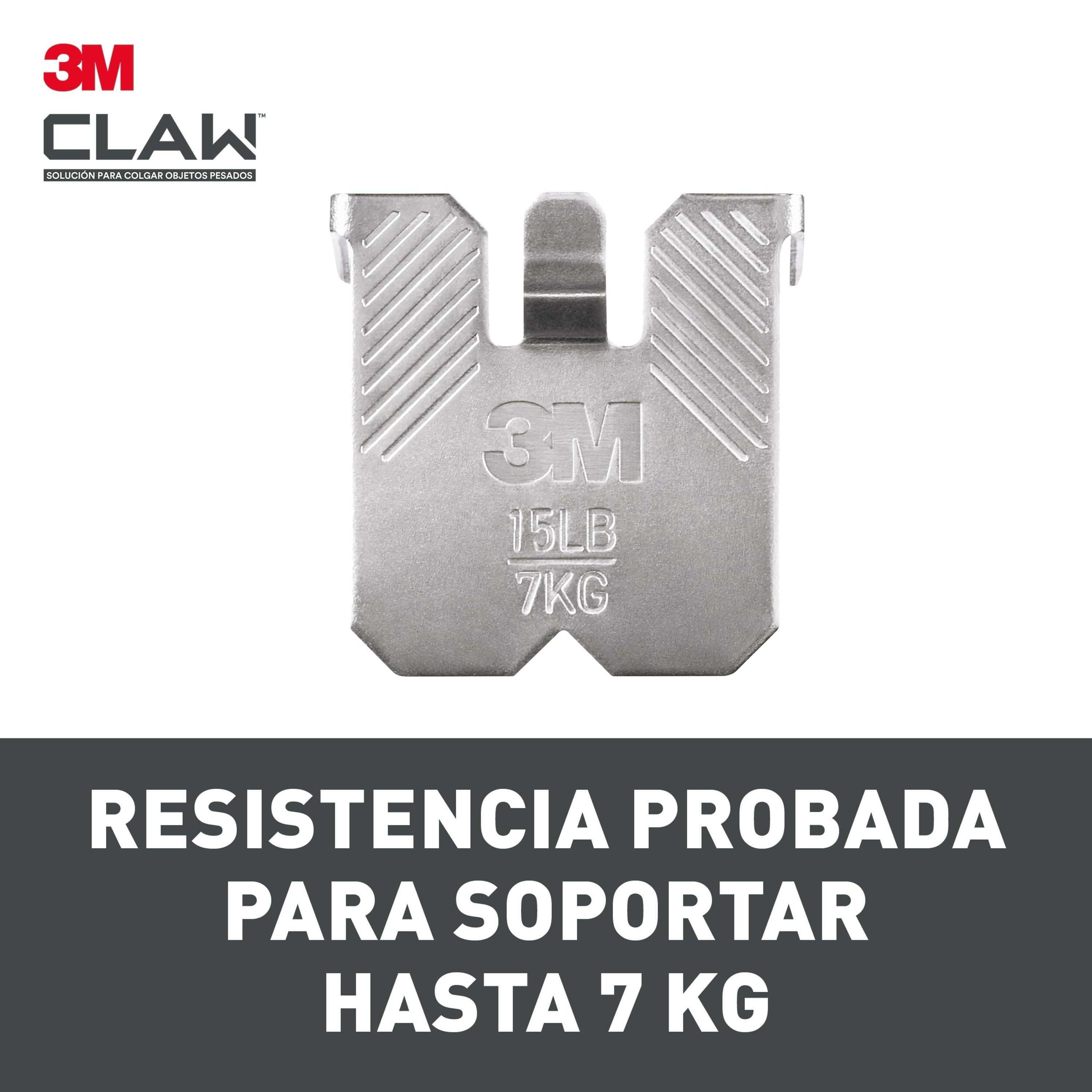 Gancho Fijacuadros Paredes Yeso Claw 7 kg - 2 Uds Gris-3