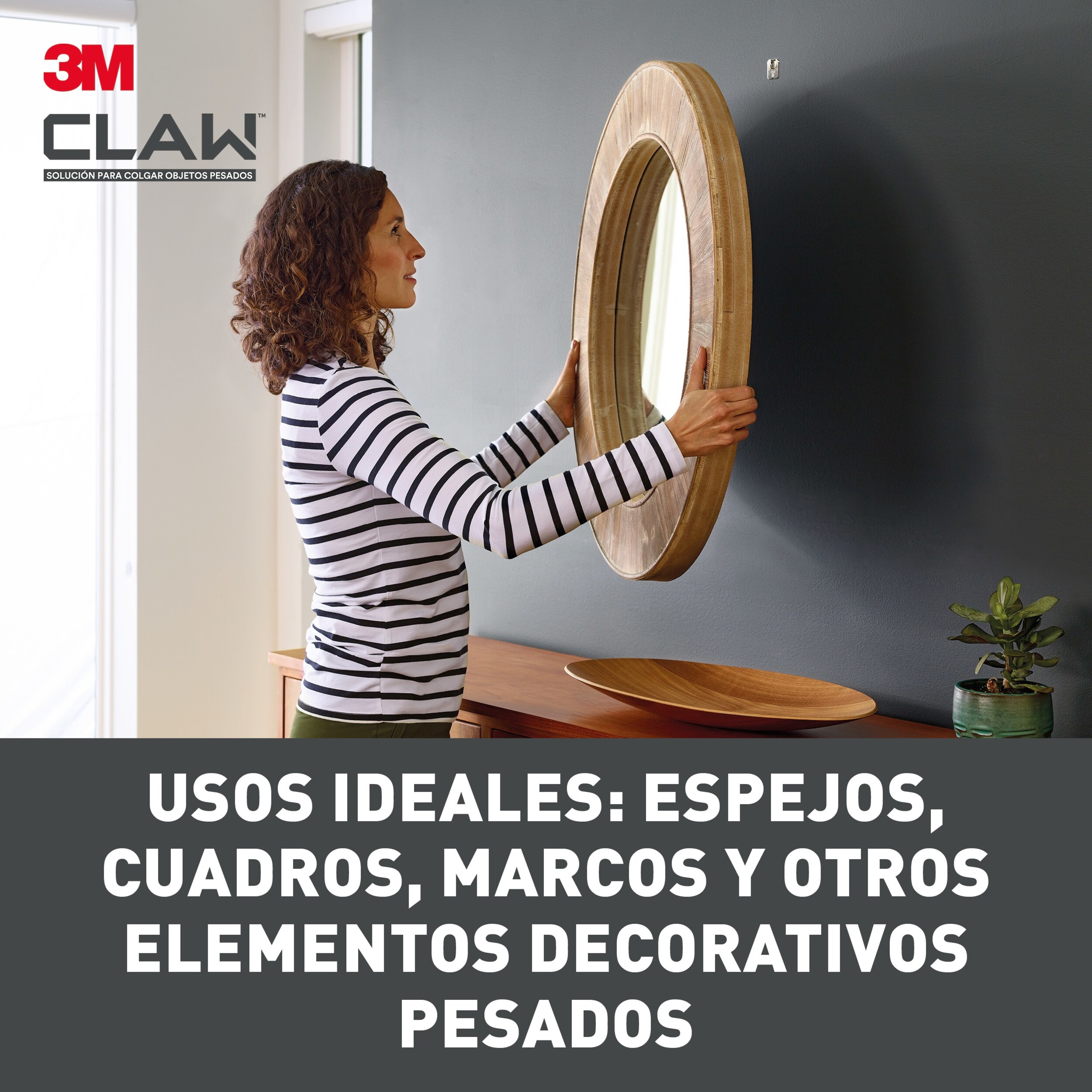 Gancho Fijacuadros Paredes Yeso Claw 7 kg - 2 Uds Gris-5