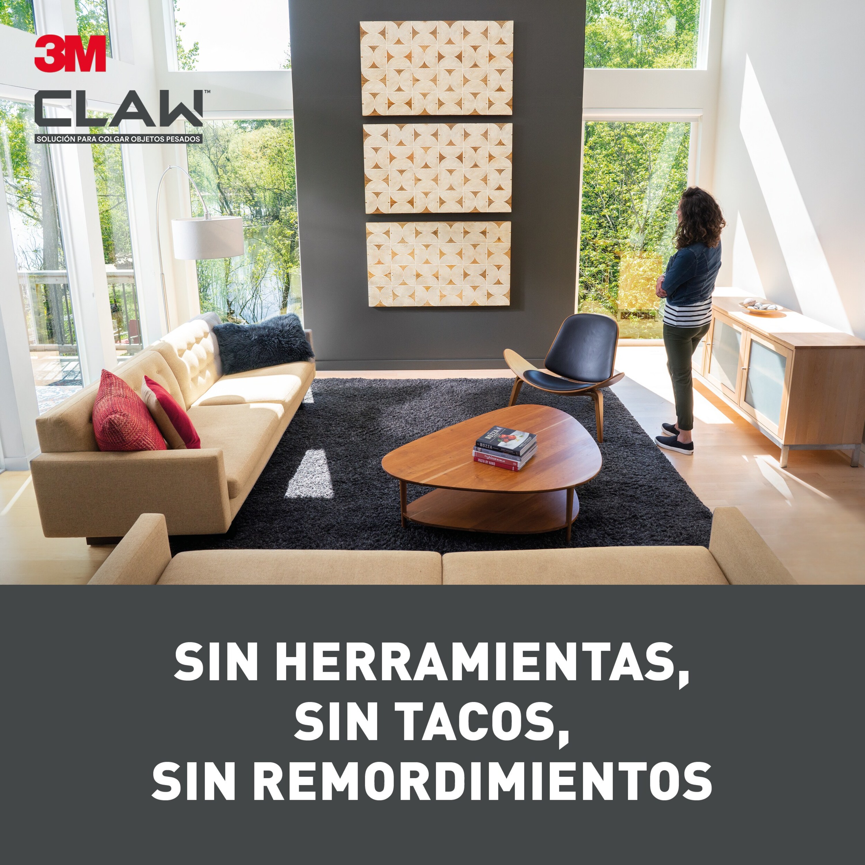 Gancho Fijacuadros Paredes Yeso Claw 20 kg - 2 Uds Gris-7