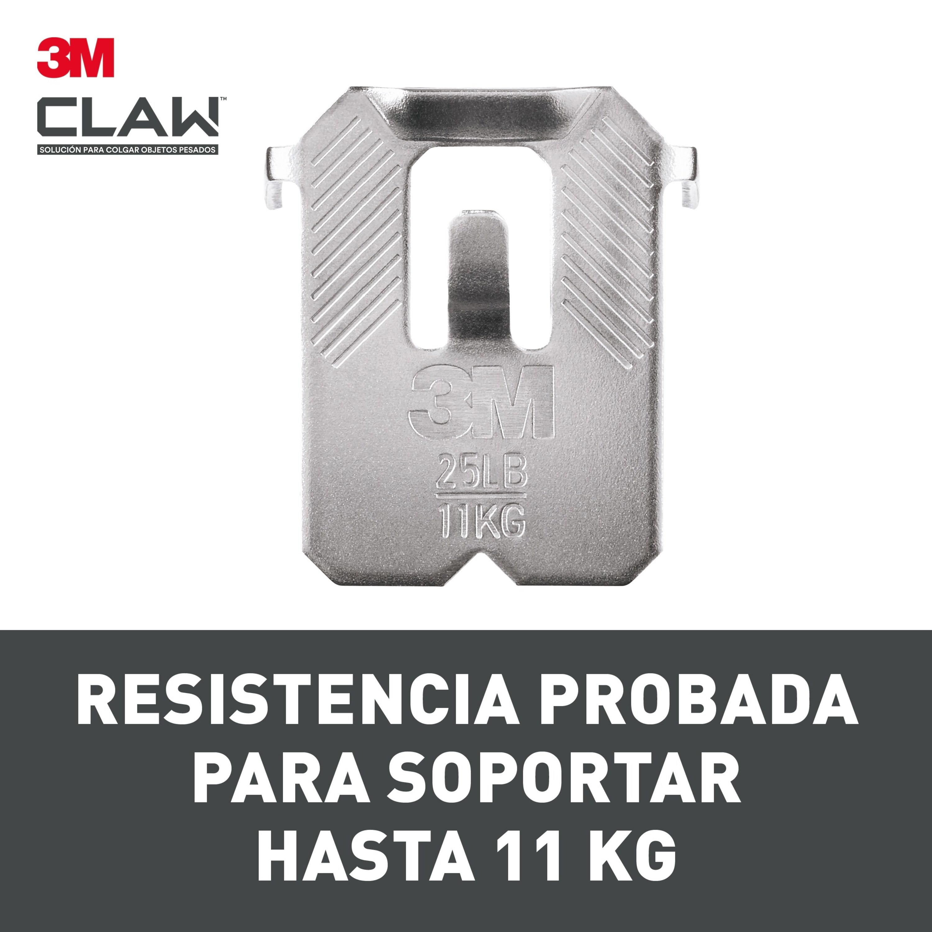 Gancho Fijacuadros Paredes Yeso Claw 11 kg - 2 Uds Gris-4
