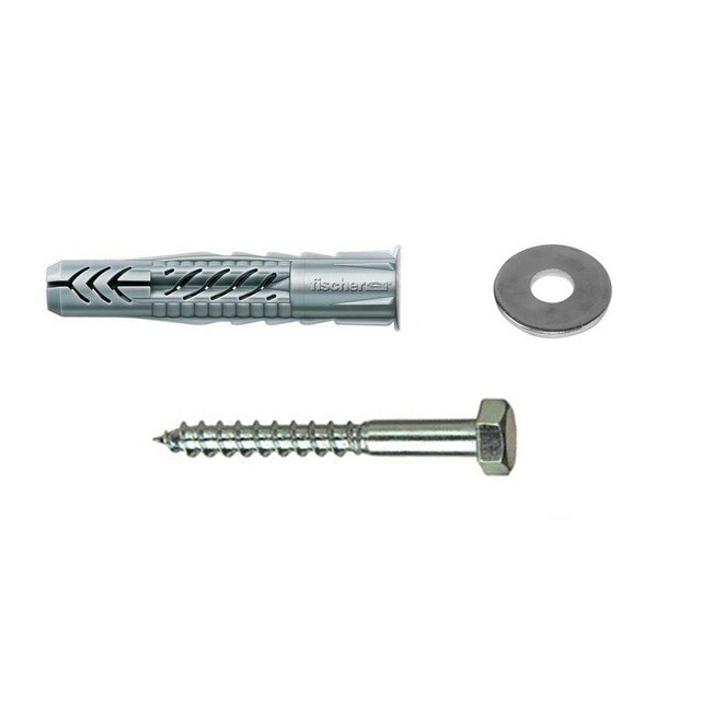 Tacos SX 10 x 50 mm y tornillos y arandelas 4 Uds Acero-2