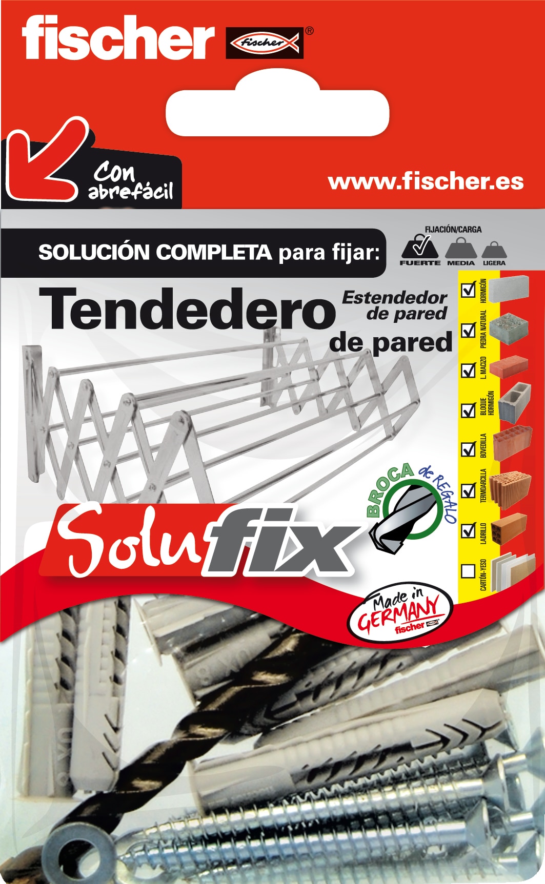 Kit Fijación Tendedero Pared/Techo Solufix 1